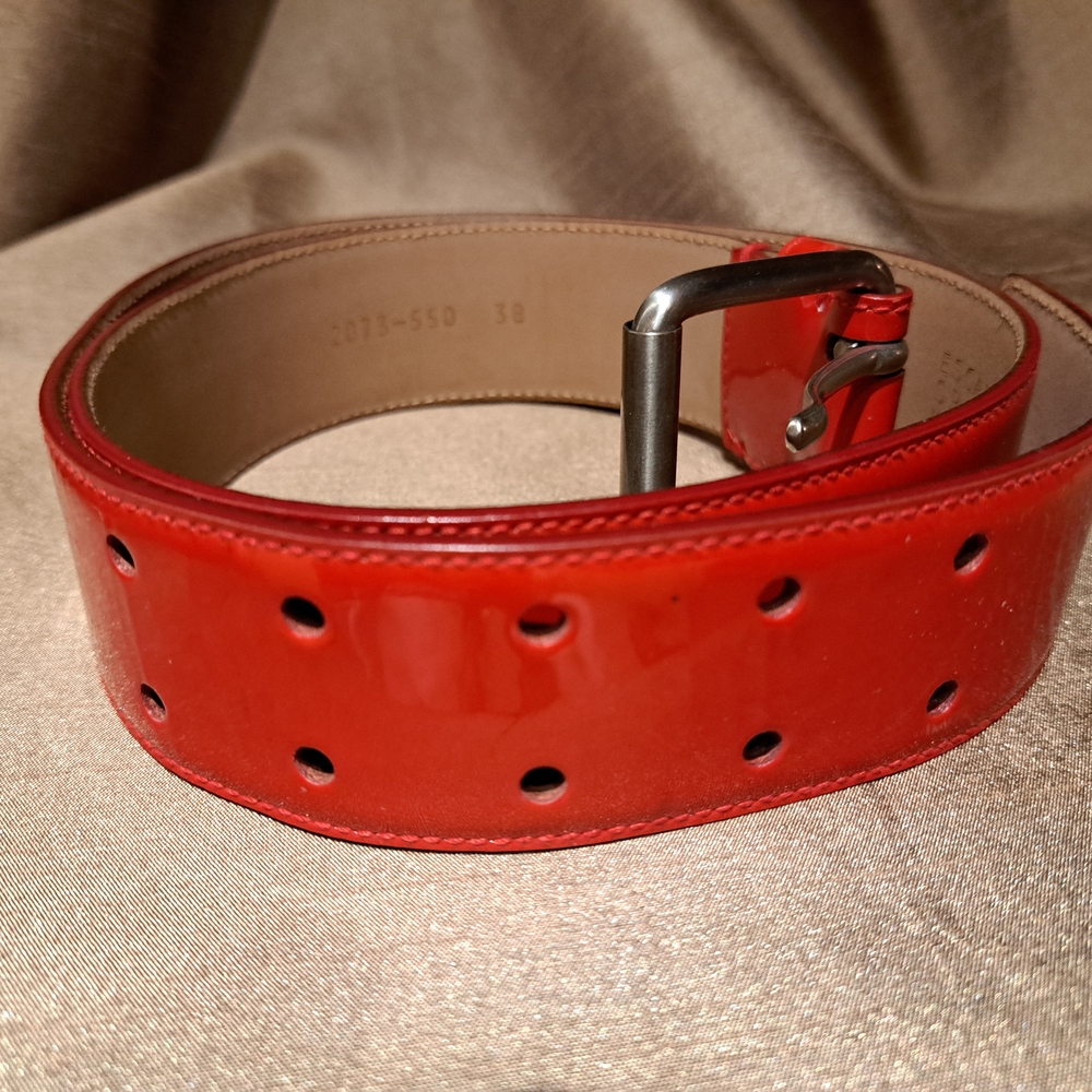 Escada Women's Red Leather Belt